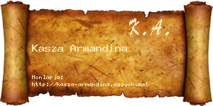 Kasza Armandina névjegykártya